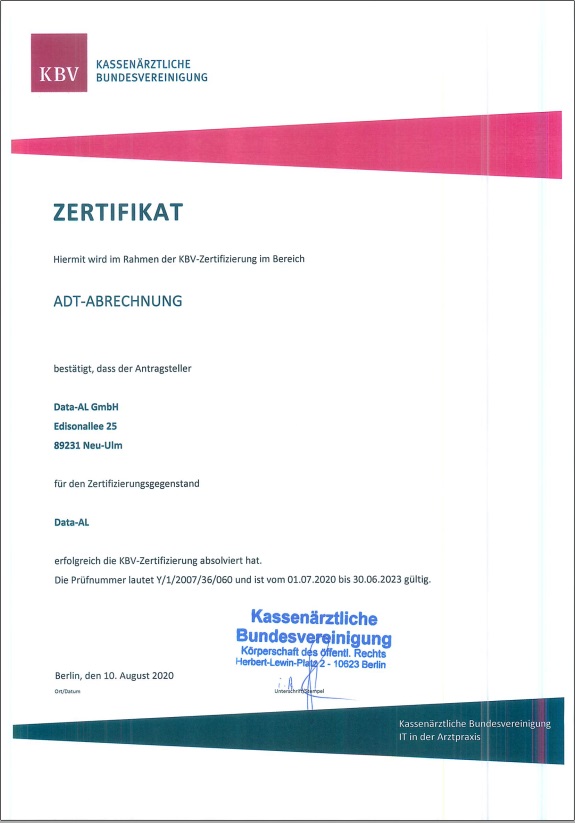 ADT-Abrechnung